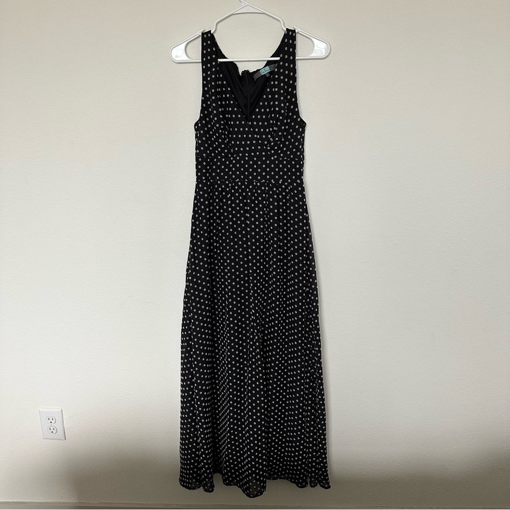 Anthropologie maxi polka dot dress size 2